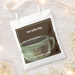 Sacolinha Modern Unique Art Coffee Shop Custom Text