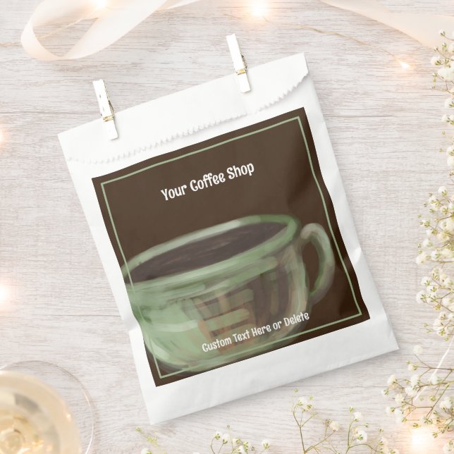 Sacolinha Modern Unique Art Coffee Shop Custom Text (Cortado)