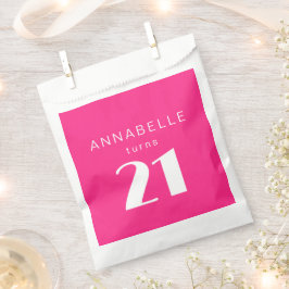 Sacolinha Moderno 21 ruas 21 Festas de aniversário Rosa Quen