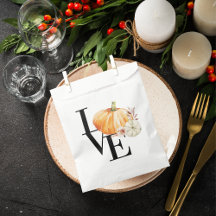 Moderno Abóbora Laranja aquarela com amor