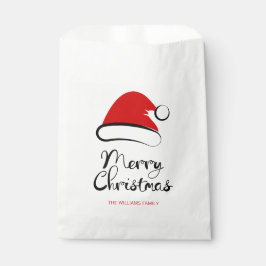 Sacolinha Moderno Feliz Natal Santa Hat Favor Bag