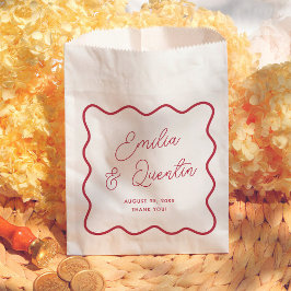 Sacolinha Moldura Moderna Colorida Chic Ondulada Casamento R