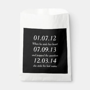 Sacolinha Momentos Românticos Datas Personalizadas Casamento