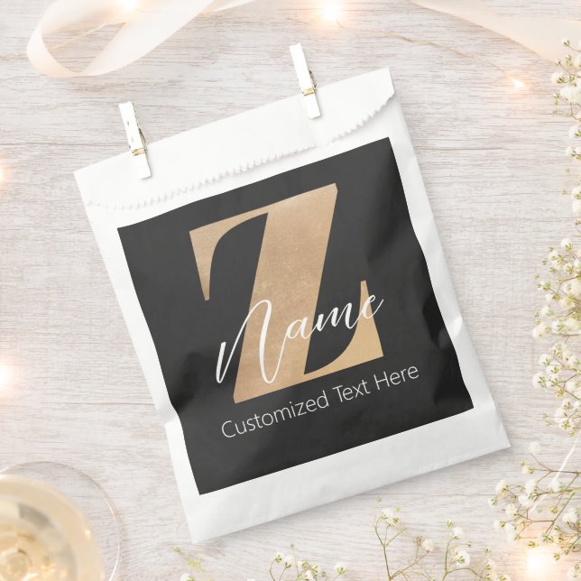 Sacolinha Monogram with Initial Z & Custom Name Personalized (Cortado)