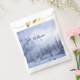 Sacolinha Monograma da floresta de névoa das maravilhas do i