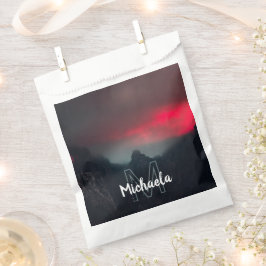 Sacolinha Monograma de nuvens, neblina e montanhas