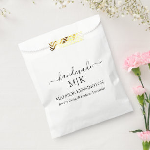 Sacolinha Monograma feito à mão ou Adicionar logotipo Bag co