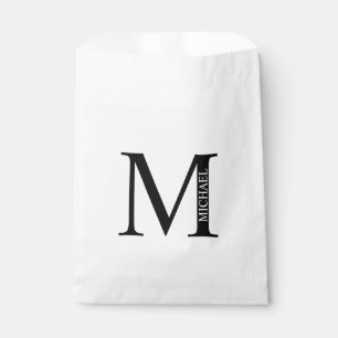Sacolinha Monograma Personalizado e Marca de Favor de Nome