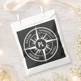 Sacolinha Monograma preto e branco do emblema da estrela da 