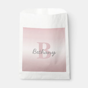Sacolinha Monograma Rosa Personalizável e Script de Nome