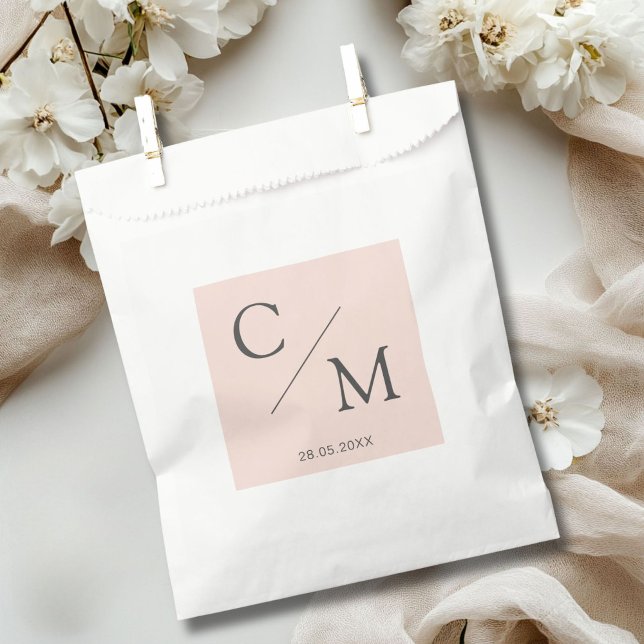Sacolinha Monograma simples e elegante (Simple and elegant monogram favor bag)