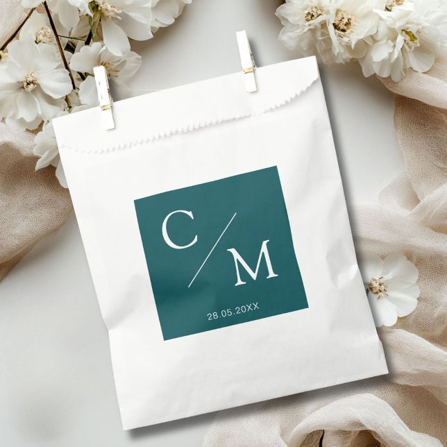 Sacolinha Monograma simples e elegante (Simple and elegant monogram favor bag)