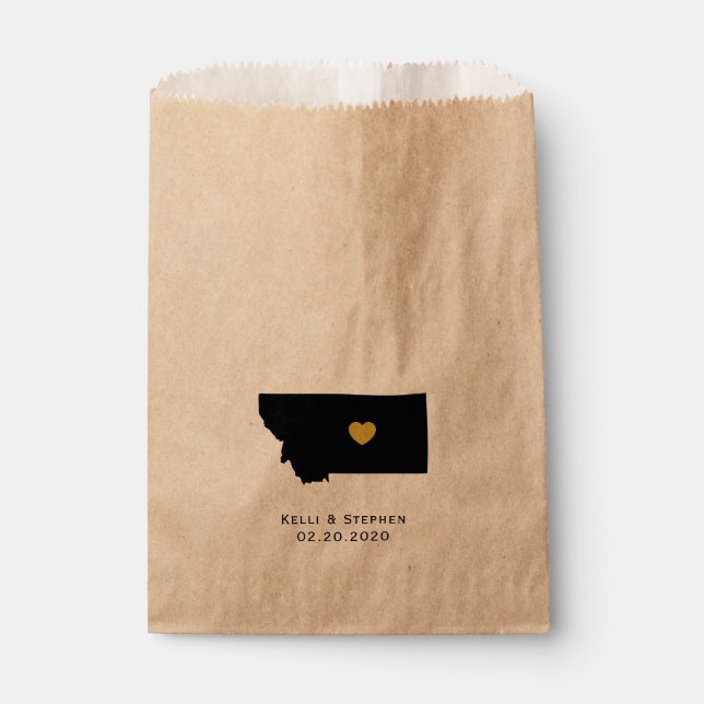 Sacolinha Montana Wedding Favor Treat Sacks, Sacos-Presente (Frente)