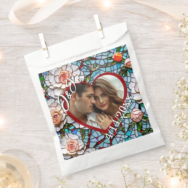 Sacolinha Mosaico Vidro e Casamento de Azulejos Personalizad (Cortado)