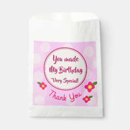 Sacolinha Muito Obrigado, Festa de aniversário Rosa