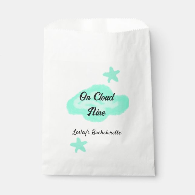 Sacolinha Na Nuvem, nove nuvens verdes pastel estrela bachel (Frente)