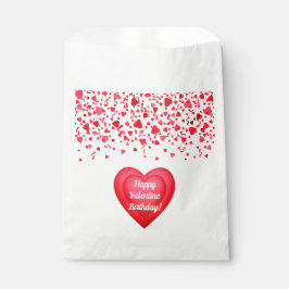 Sacolinha Namorados Birthday Red Confetti Hearts