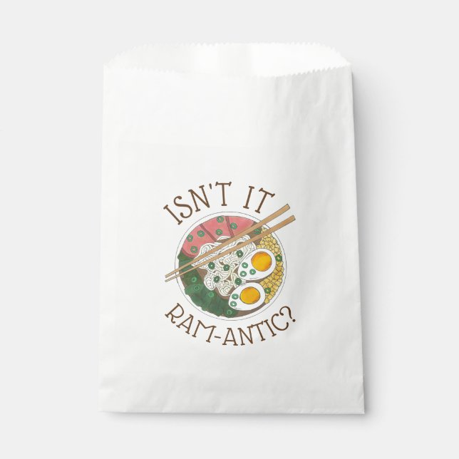 Sacolinha Não é Ram-Antic (Romântico) Ramen Noodles Love? (Frente)