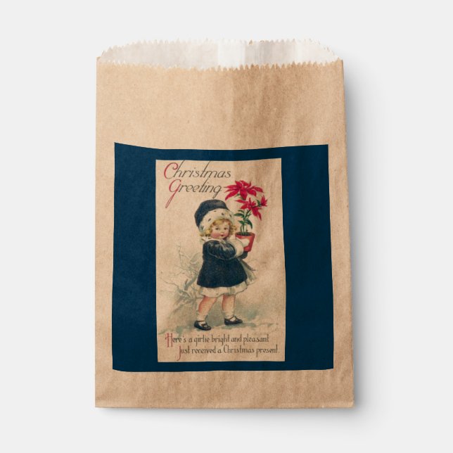 Sacolinha Natais vintages Vitorianos Favorecem Bolsas (Frente)