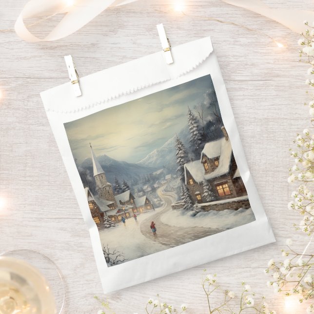 Sacolinha Natal Antigo Feliz (Cortado)