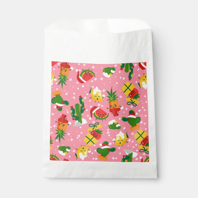 Sacolinha natal fruta morango melancia limão (Frente)