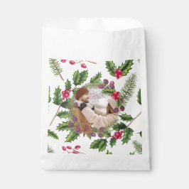 Sacolinha Natal Holly Wreath Foto Personalizada