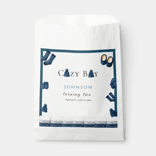 Sacolinha natal, inverno aconchegante, fazendo dois (Frente)