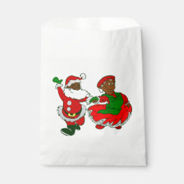 Sacolinha natal negro santa claus esposa