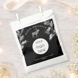 Sacolinha Natal Rustic Black White Holidy Business