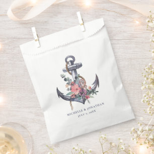 Sacolinha Náutica Floral Anchor Naufragante Dif Favor Bag