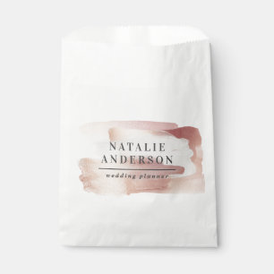 Sacolinha Negócios de rosa de ouro moderno, cinza-rosa