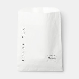 Sacolinha Negra Moderna e Casamento Branco Obrigado.