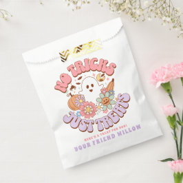 Sacolinha Nenhum truque apenas trata o Halloween Retro Groov