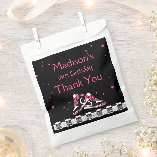 Sacolinha Neon Sneaker Birthday, Glitter (Cortado)