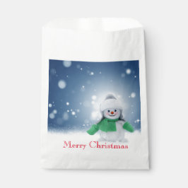 Sacolinha Neve com um lenço verde