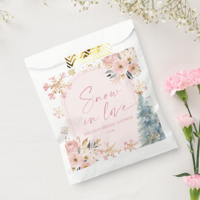 Sacolinha Neve no Amor Flocos de Neve Rosa Noivado de Invern (Selado)