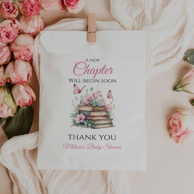 Sacolinha New Chapter Pink Girl Storybook Book Baby Shower (Criador carregado)