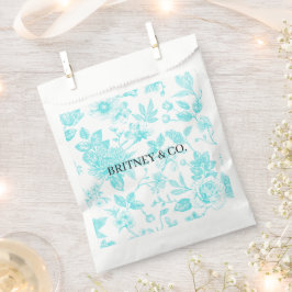 Sacolinha Noiva & Co. Toalete Floral Azul Personalizada