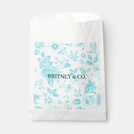Sacolinha Noiva & Co. Toalete Floral Azul Personalizada