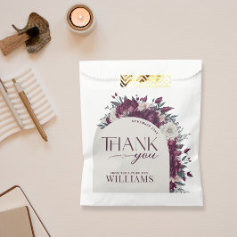 Sacolinha Noivas em Flor Burgundy e Creme Chuveiro de Noiva 