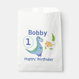 Sacolinha Nome e idade da Festa de aniversário do Dinossauro