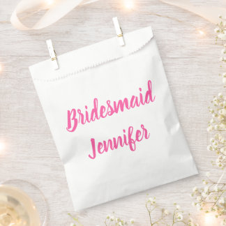 Sacolinha Nome Personalizado Cor-de-Rosa Bridesmaid: Bachelo