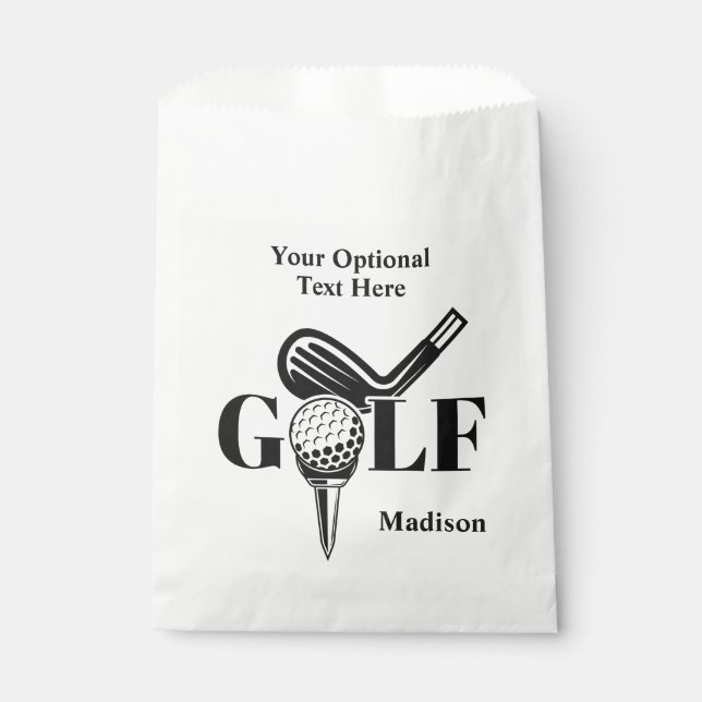 Sacolinha Nome Personalizado de Golfe (Frente)