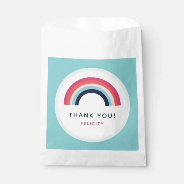 Sacolinha Nome personalizado do partido arco-íris Idade Azul (Frente)