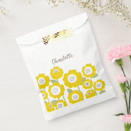 Sacolinha Nome personalizado mínimo de girassol moderno mini