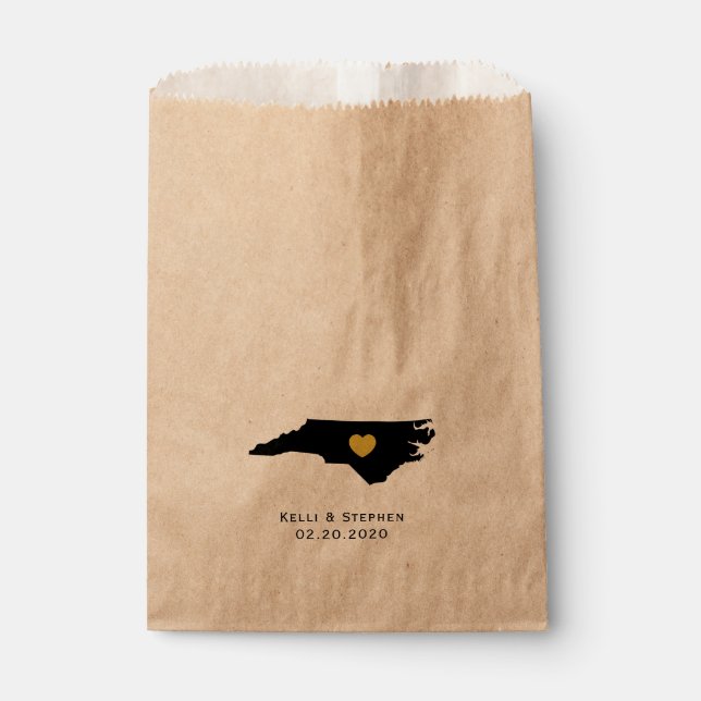 Sacolinha Noord Carolina Favor Tratat Sacks Gift Bags (Frente)