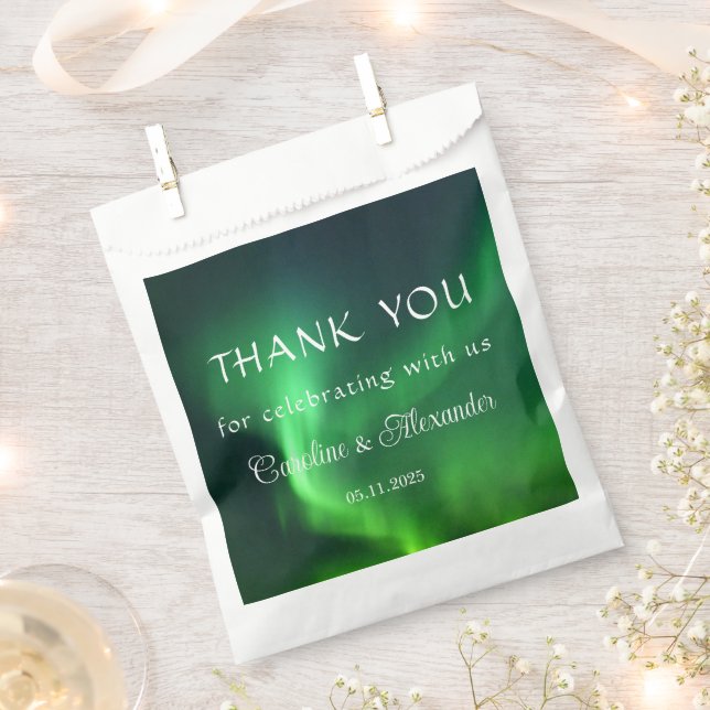 Sacolinha Norte Luzes Aurora Borealis Casamento (Cortado)