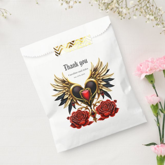 Sacolinha Nós celtas e um coração na elegância gótica. (Selado)