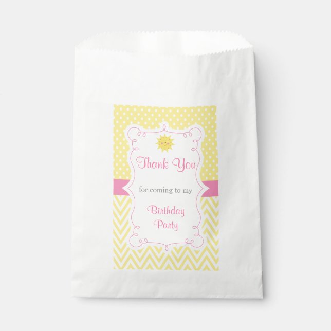 Sacolinha Nosso pequeno aniversário ensolarado (Frente)