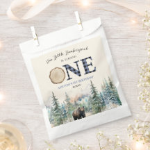 Nosso Pequeno Lumberjack Bear Blue primeiro aniver